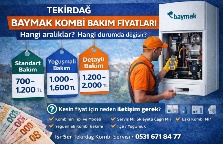 Tekirdağ Baymak Kombi Bakım Fiyatları | Güncel Bilgilendirme