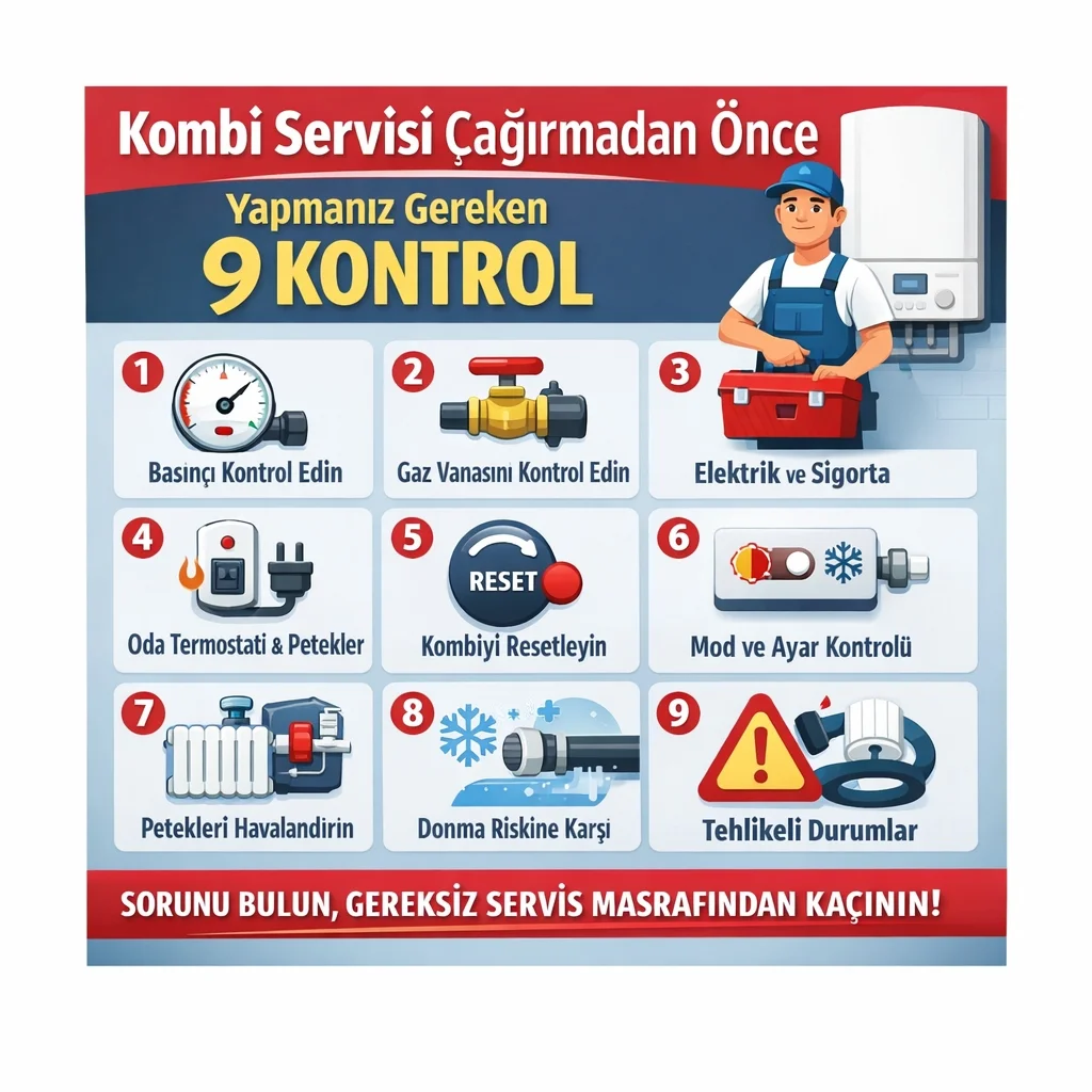 Kombi Servisi Çağırmadan Önce Yapmanız Gereken 9 Kontrol