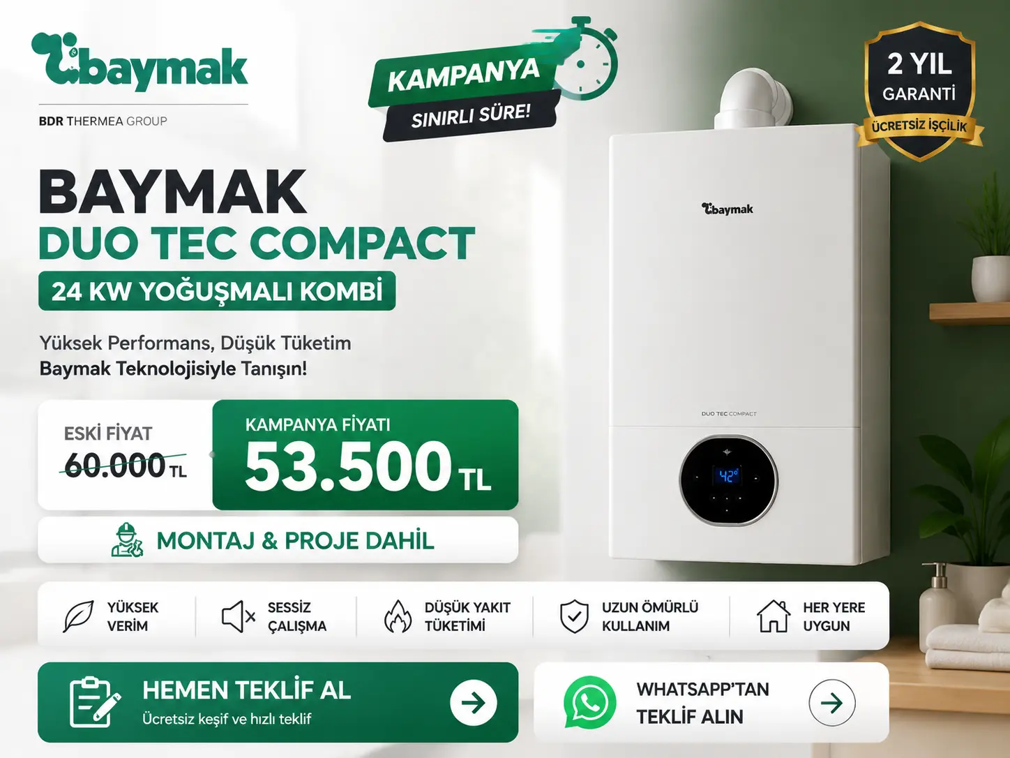 Baymak kombi kampanya