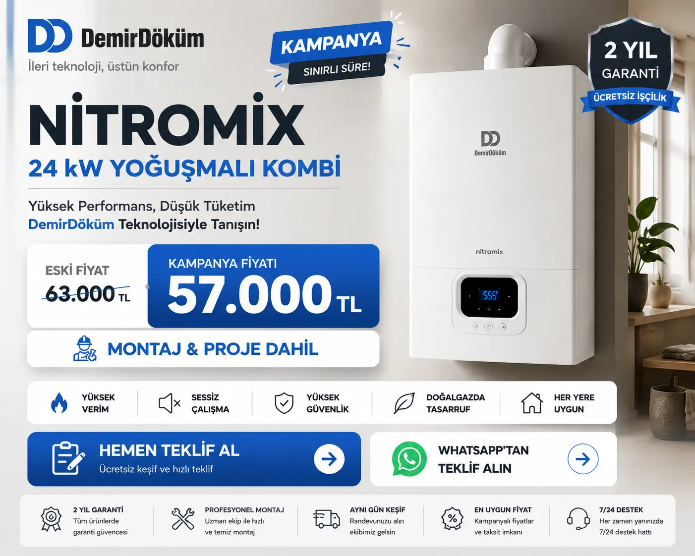Demirdöküm kombi kampanya