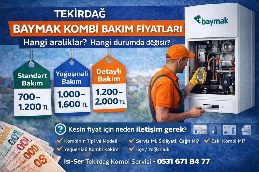 Tekirdağ Baymak Kombi Bakım Fiyatları | Güncel Bilgilendirme