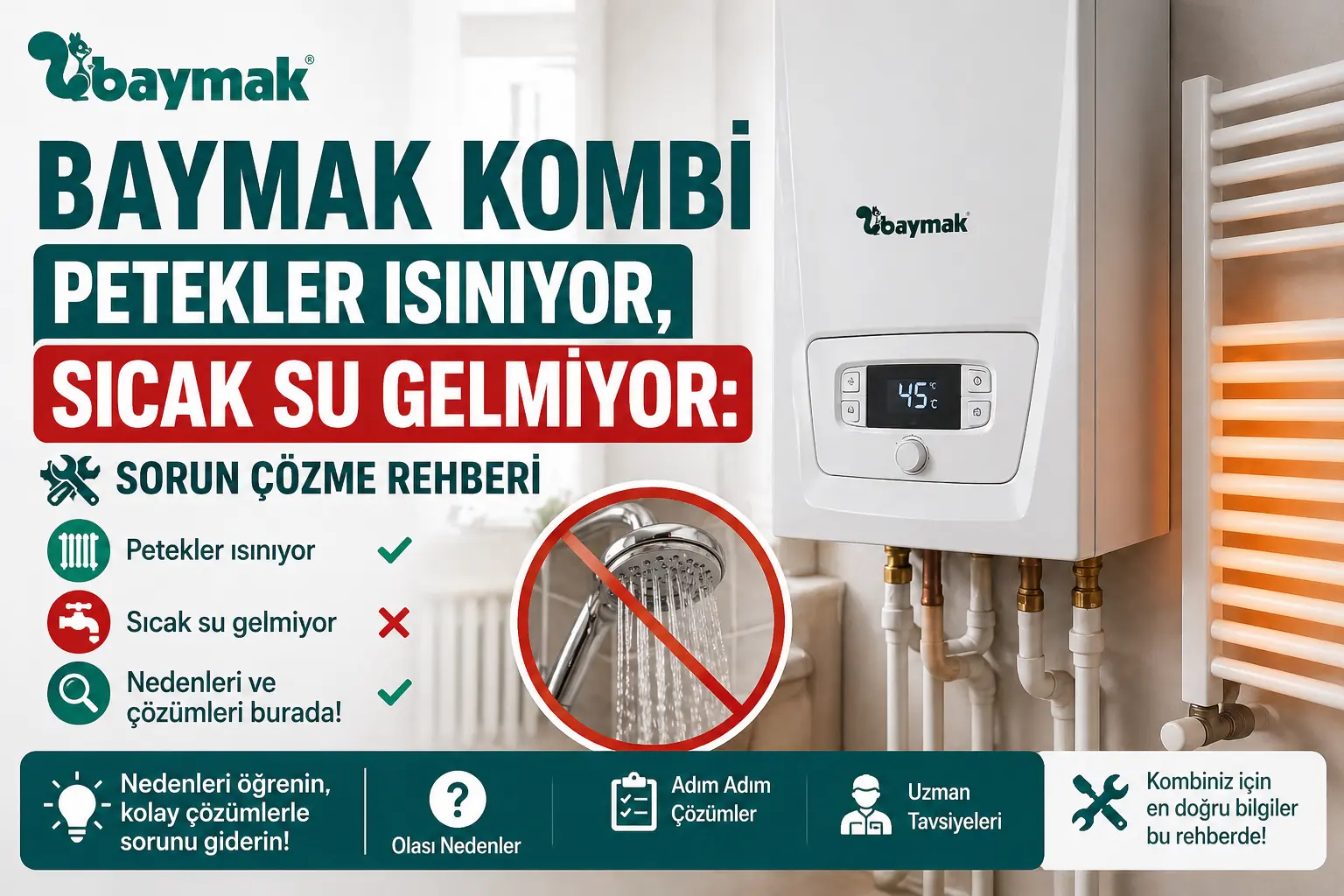 Baymak Kombi Petekler Isınıyor, Sıcak Su Gelmiyor: Sorun Çözme Rehberi