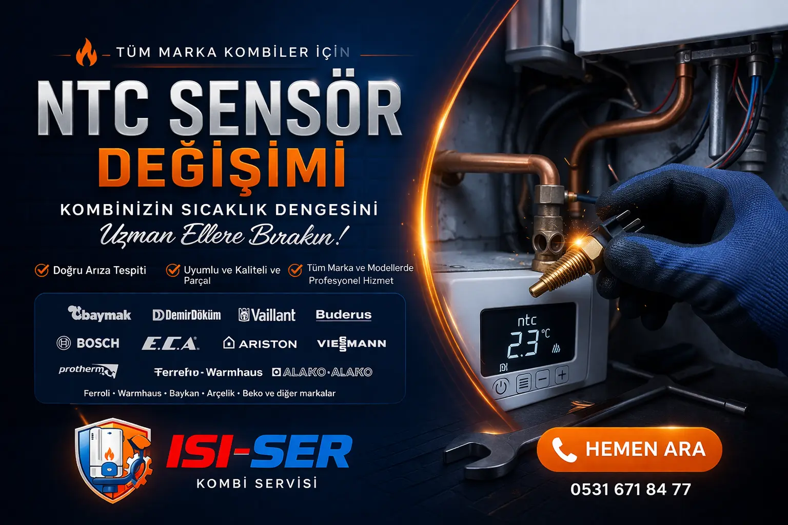 Kombi NTC Isı Sensörü Değişimi